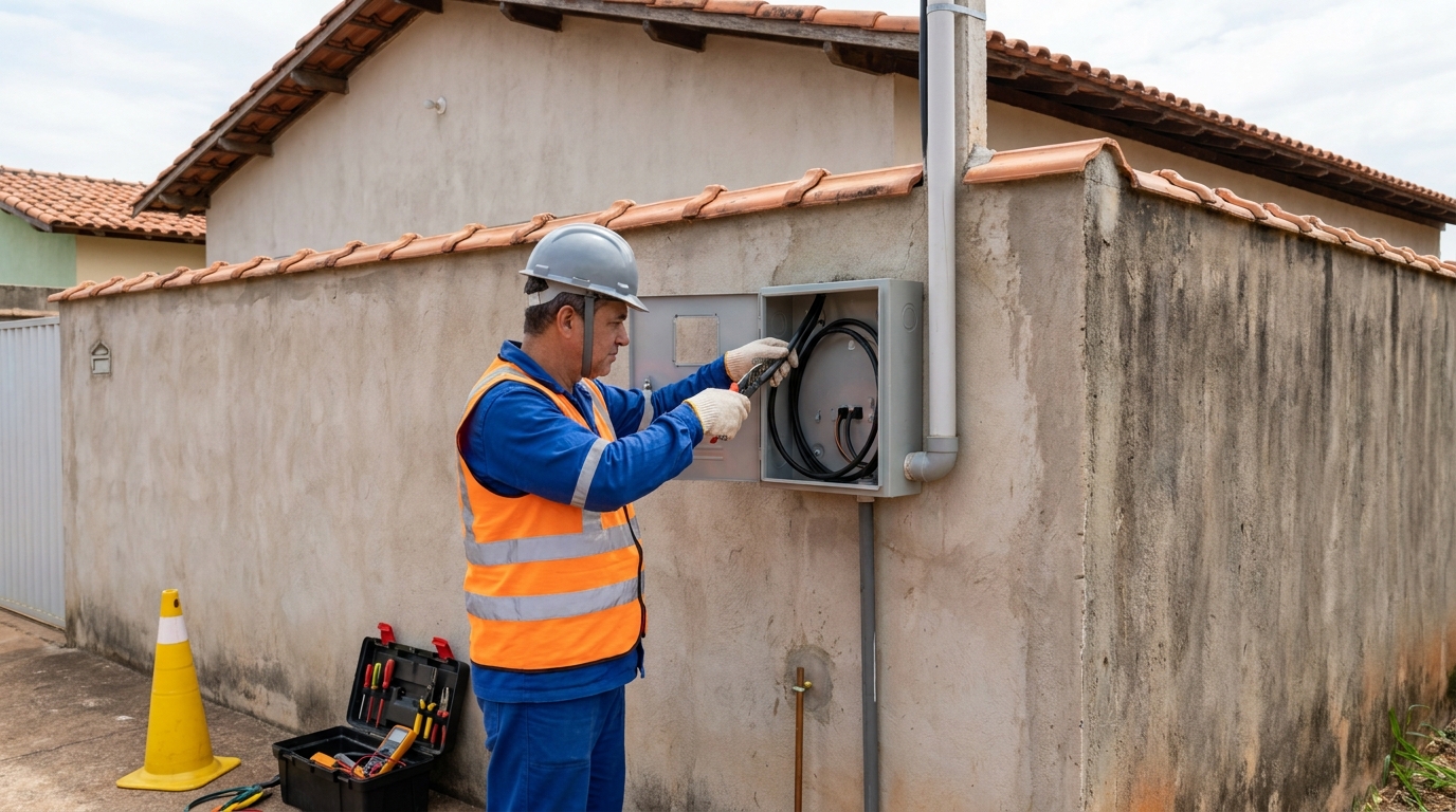 Instalação de padrão de energia profissional em Marília‑SP