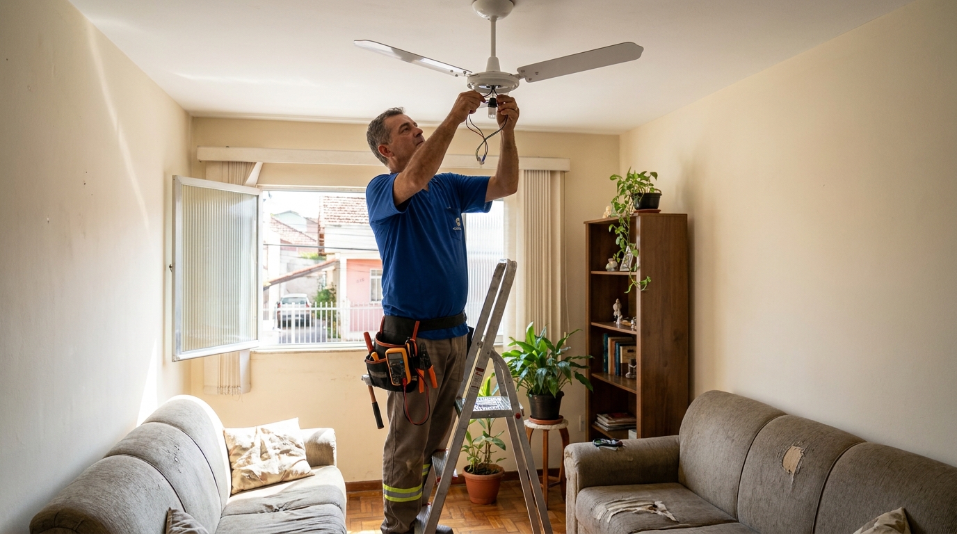 Instalação de Ventilador de Teto perto de mim em Marília‑SP